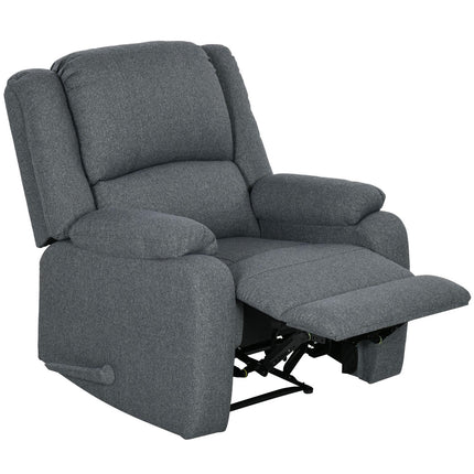 Lounger with footrest, 150 kg capacity, linen look
