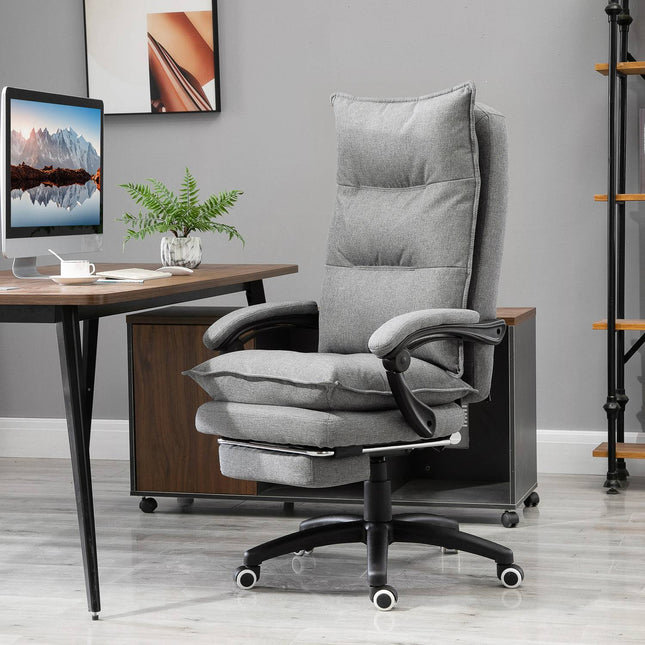 Masāžas krēsls, grozāms krēsls, spēļu krēsls, biroja krēsls, ergonomisks rakstāmgalda krēsls, regulējams augstums, neilons, pelēks, 70x62x120-130 cm