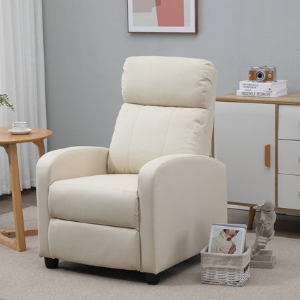 Massage Recliner Chair with Remote Control, 8 Modes, 150° Recline, Cream White