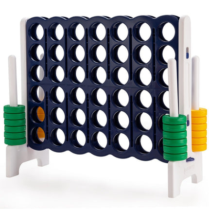Milzu spēļu komplekts "Match 4" bērniem un pieaugušajiem 120 x 42 x 104 cm pelēks + tumši zils
