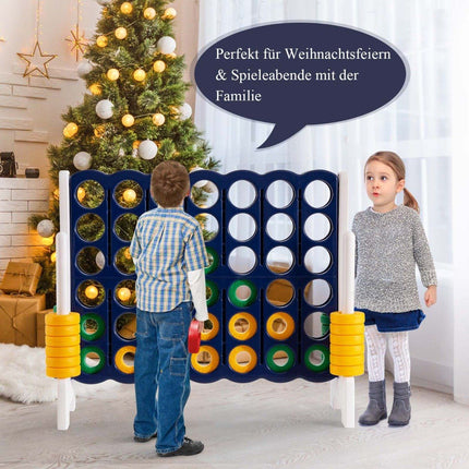Milzu spēļu komplekts "Match 4" bērniem un pieaugušajiem 120 x 42 x 104 cm pelēks + tumši zils