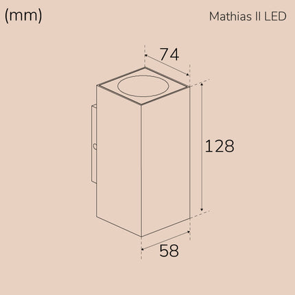 Mathias II Wall light LED IP65 3000K 6W 520lm Corten