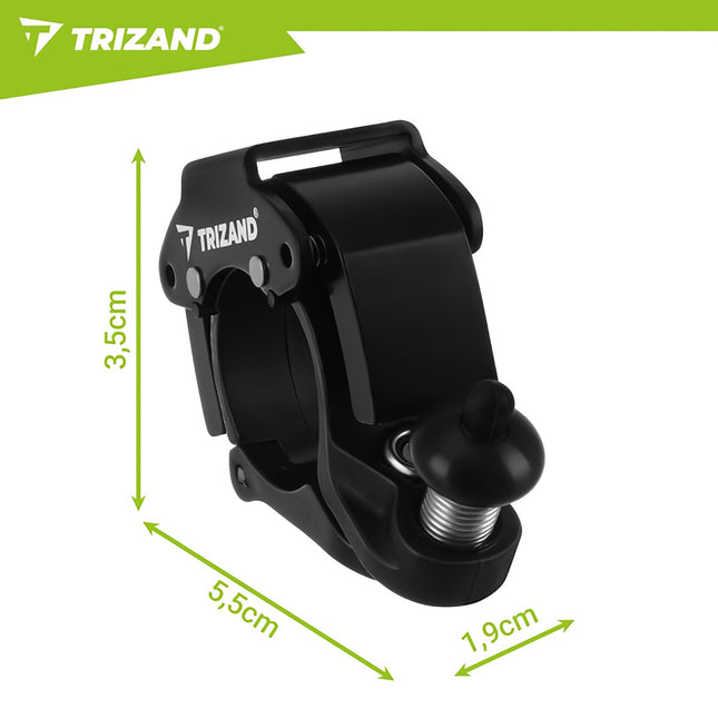 Mehānisks velosipēda zvans, melns, 90-100dB, universāls stiprinājums