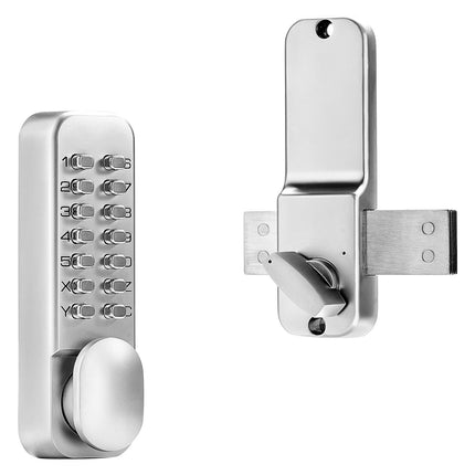 Mechanical Keyless Door Lock, 14-Key Zinc Alloy, Thumb Turn