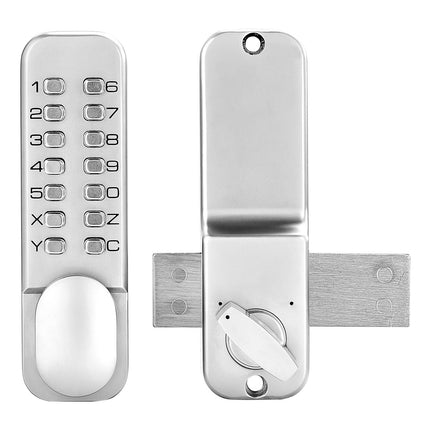 Mechanical Keyless Door Lock, 14-Key Zinc Alloy, Thumb Turn