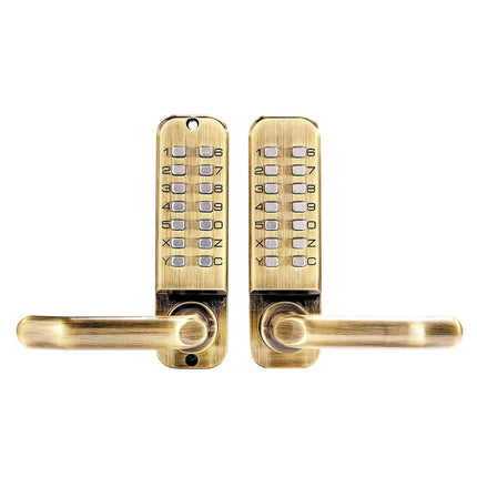Mechanical Keyless Door Lock With Handle, 14-Key, Waterproof