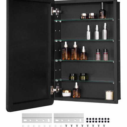 Medicine Cabinet with Mirror, 20 x 30, 4 Adjustable Shelves