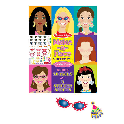 Melissa & Doug Make-A-Face modes seju uzlīmju paliktnis