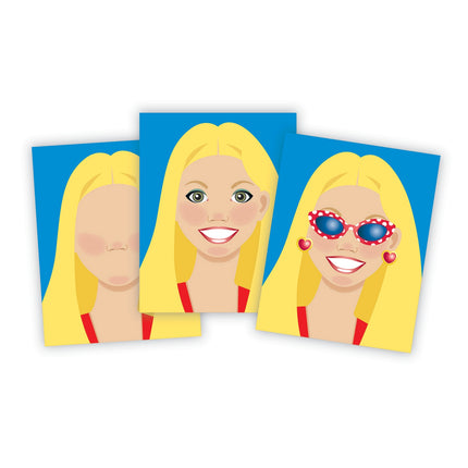 Melissa & Doug Make-A-Face modes seju uzlīmju paliktnis