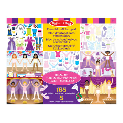 Melissa & Doug atkārtoti lietojama uzlīmju blociņa - Saģērbšanās rotaļlieta