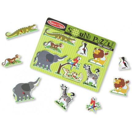 Melissa & Doug Zoo dzīvnieku skaņu puzle