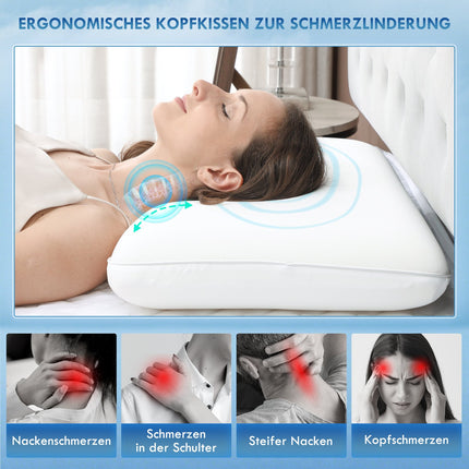 Memory Foam spilvens, ergonomisks 60x40 cm, noņemams pārvalks