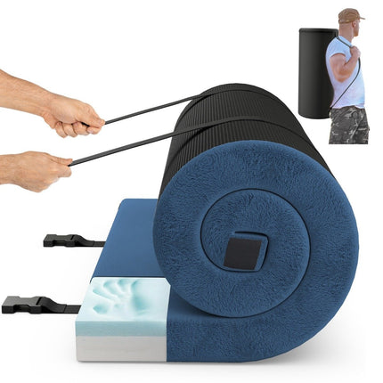 Memory foam kempinga matracis ar ūdensnecaurlaidīgu pārklājumu 188 x 78 x 6,5 cm tumši zils