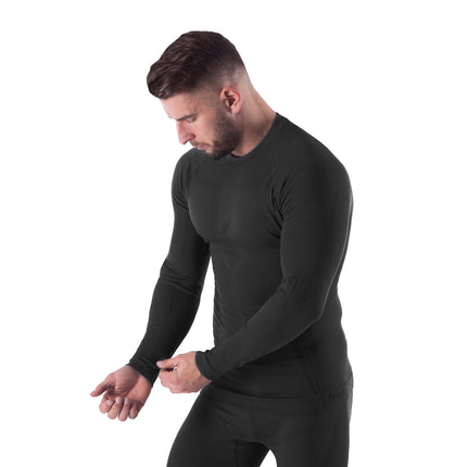 Vīriešu melns termoaktīvs tops, L/XL