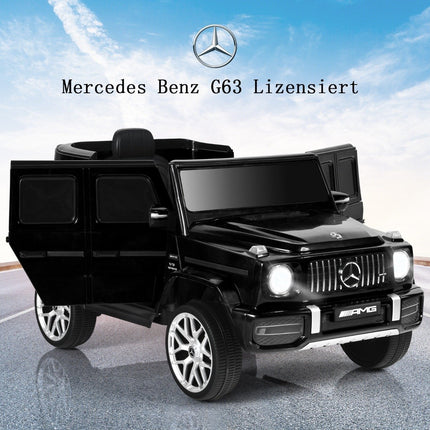 Mercedes Benz elektromobilis ar mūziku un priekšējiem lukturiem bērniem no 3 gadu vecuma, melns