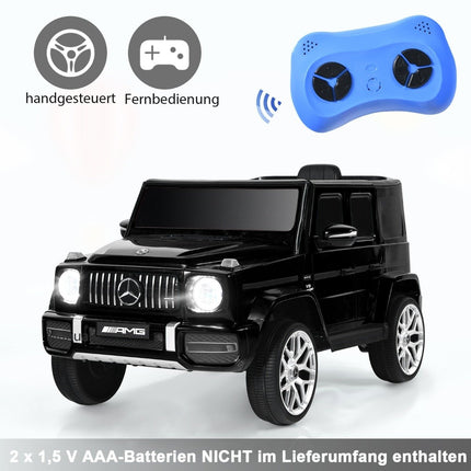 Mercedes Benz elektromobilis ar mūziku un priekšējiem lukturiem bērniem no 3 gadu vecuma, melns