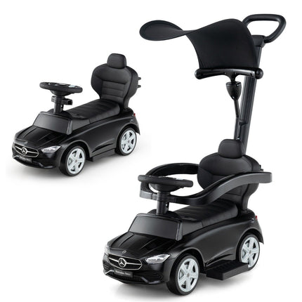 Mercedes-Benz ride-on car 3-in-1 ride-on vehicle with push handle ride-on car for children aged 1 year and over black