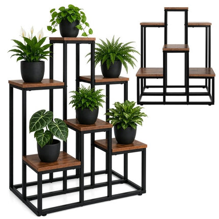 Metāla 6 līmeņu augu statīvs, loft stila, 67 cm