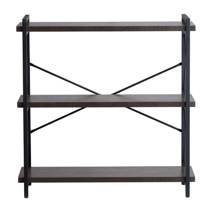 Metal Bookshelf, 3-Tier Industrial Open Shelf Unit