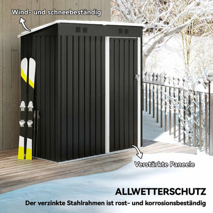 Metāla dārza šķūnis 1,37 m², slēdzams ar ventilāciju