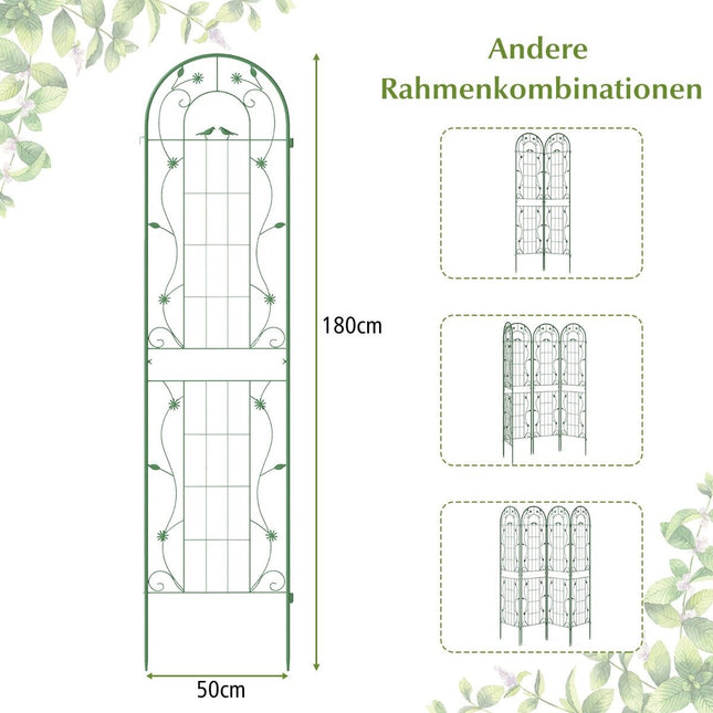 Metāla dārza režģa komplekts - 220 cm, nerūsējošs, 2 gab. iepakojumā
