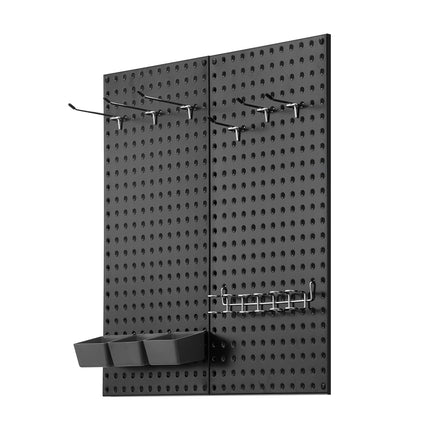 Metal Pegboard Panels 32 x 16 in, 2-Pack, Black