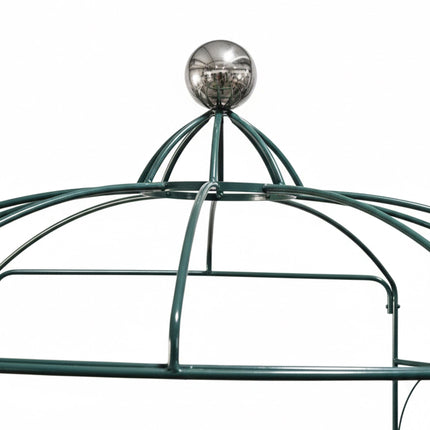 Metāla Rose Arbor paviljons - brīvi stāvošs kupola rāmis
