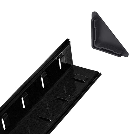 Metal Storage Rack with 5 Wood-Effect Shelves, 500 kg Load, Black, Brown