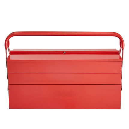 Metal Tool Box, 18-Inch, Cantilever 5-Tray, Lock Hole