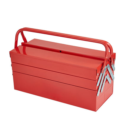 Metal Tool Box, 18-Inch, Cantilever 5-Tray, Lock Hole
