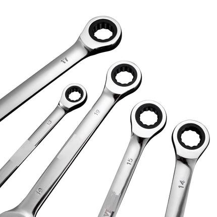 Metric Ratcheting Combination Wrench Set, 8-Piece 8-19mm