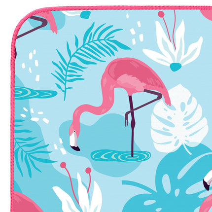 Mikrošķiedras dvielis ar flamingo apdruku, 160x80 cm