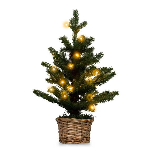 Mini Ziemassvētku eglīte ar LED gaismiņām, 48 cm, PE materiāls