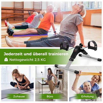Mini velotrenažieris - salokāms roku un kāju trenažieris, regulējama pretestība