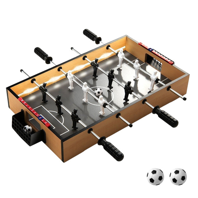 Mini galda futbola galds ar LED gaismām un 2 bumbām