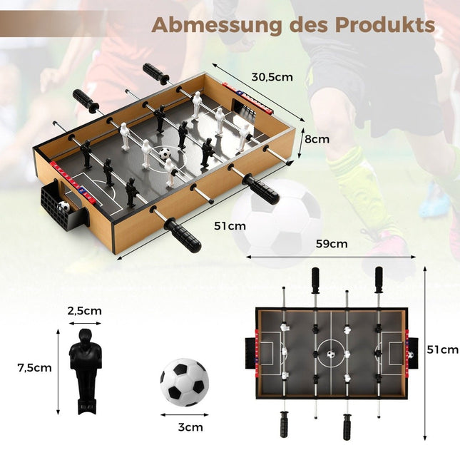 Mini galda futbola galds ar LED gaismām un 2 bumbām