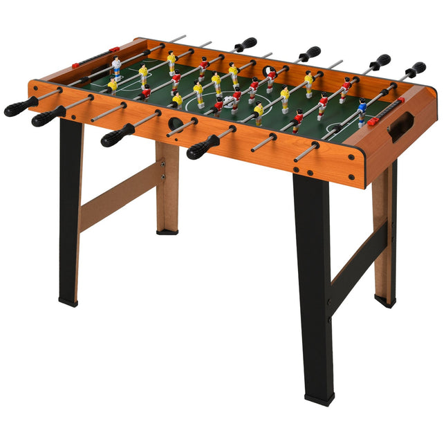 Mini galda futbola galds ar nerūsējošā tērauda stieņiem, 84,5x40x61,2 cm, melns