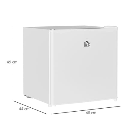 Ledusskapis 46L Brīvstāvoša Saldētava 65W Elektriskais Ledusskapis ar Mazu Saldētavas Uzglabāšanu 0 No 8°C Temperatūras Regulēšana 48 X 44 X 49 Cm Balts
