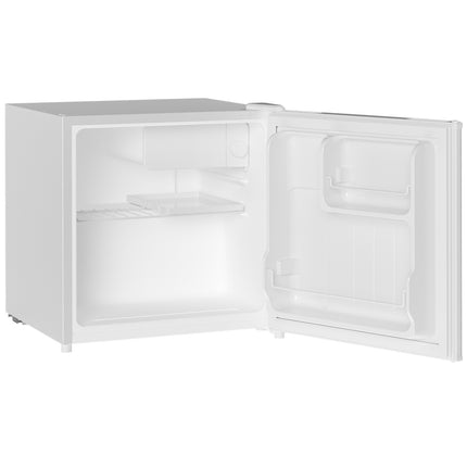 Ledusskapis 46L Brīvstāvoša Saldētava 65W Elektriskais Ledusskapis ar Mazu Saldētavas Uzglabāšanu 0 No 8°C Temperatūras Regulēšana 48 X 44 X 49 Cm Balts