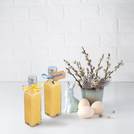 Mini stikla pudeles ar skrūvējamu vāciņu - 100 ml komplekts