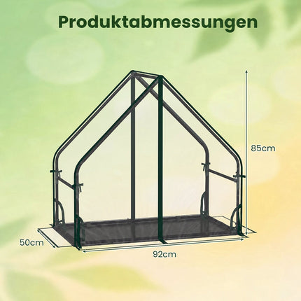 Mini siltumnīca ar metāla rāmi un ūdensnecaurlaidīgu paklāju