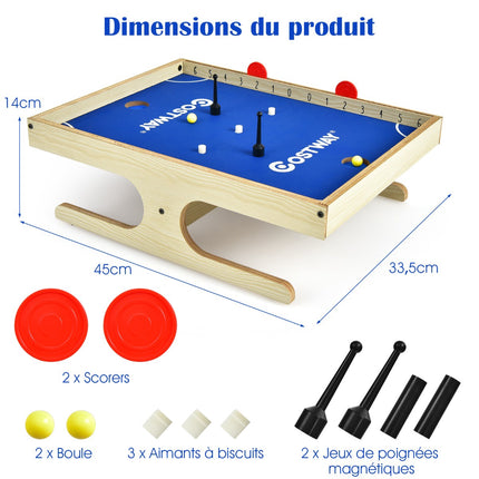 Mini magnētiskais galda futbola galds, 2 spēlētājiem, 45 cm