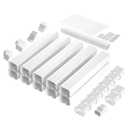 Mini Split Line Set Cover 5.4m, PVC 75x60mm White
