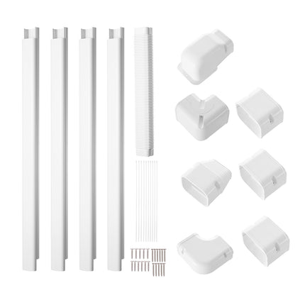 Mini Split Line Set Cover, PVC, 15.8 Ft, White