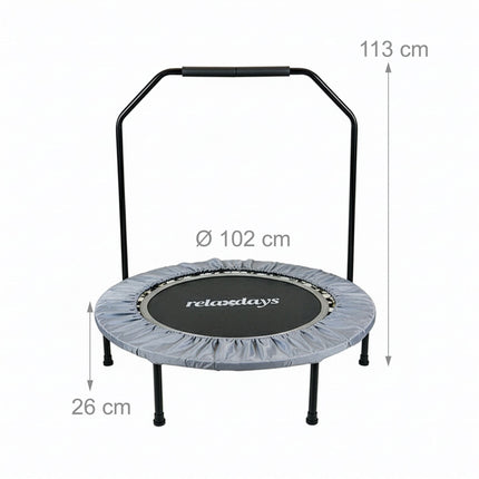 Mini batuts ar drošības stieni, 102 cm diametrs