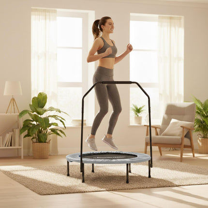 Mini batuts ar drošības stieni, 102 cm diametrs