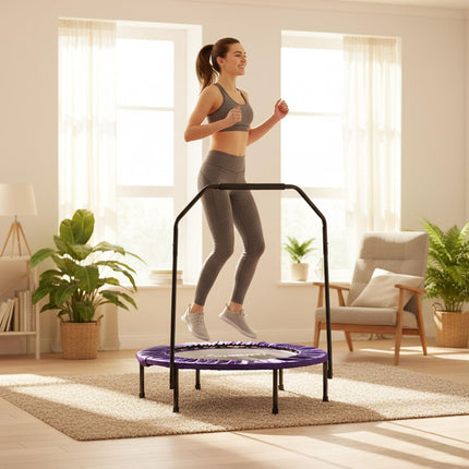 Mini batuts ar drošības stieni, 102 cm diametrs