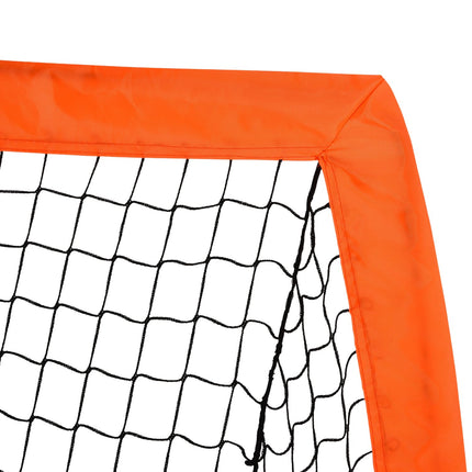 Futbola vārti, Futbola tīkls, 2 mini vārtu komplekts, salokāms, metāls, oksfordas audums, bērniem, āra lietošanai, oranžs, 183 x 90 x 90 cm