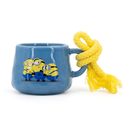 Aromātiskā svece "Minions" keramikas krūzē - augļu un ziedu aromāts
