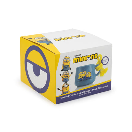 Aromātiskā svece "Minions" keramikas krūzē - augļu un ziedu aromāts